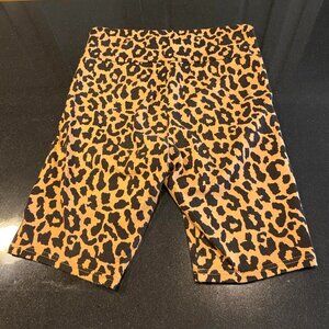 Wild Fable Women's Leopard High-Rise Bike Shorts Size Medium